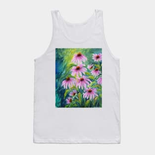 Echinacea Watercolor Painting Tank Top